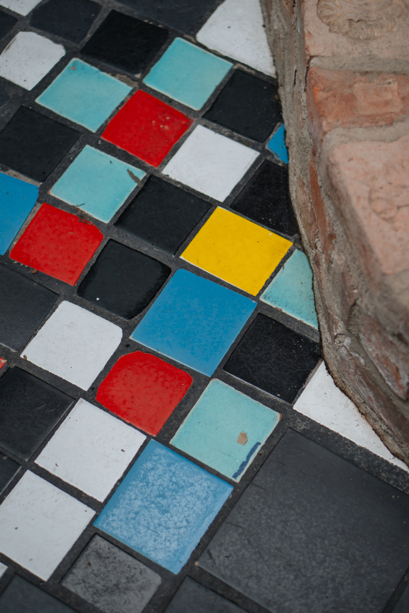 bunte Bodenfliesen